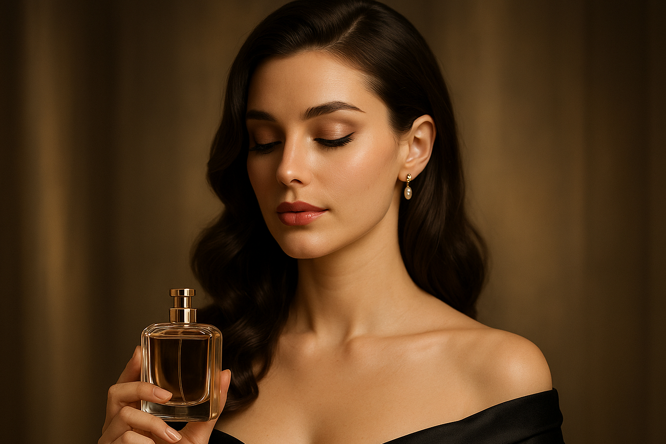 woman with perfum